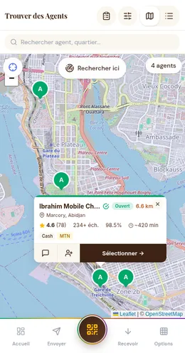 Carte des agents